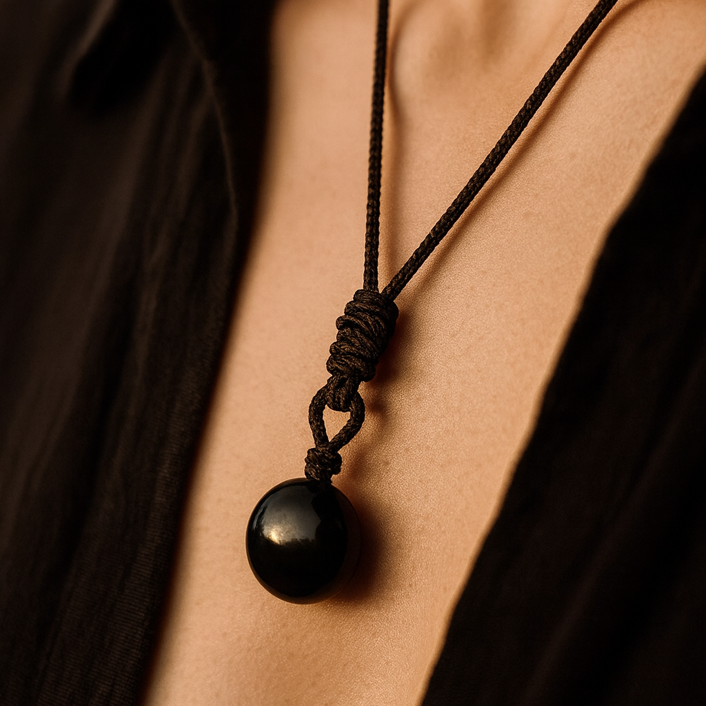 AURIVA — The Golden Obsidian Pendant