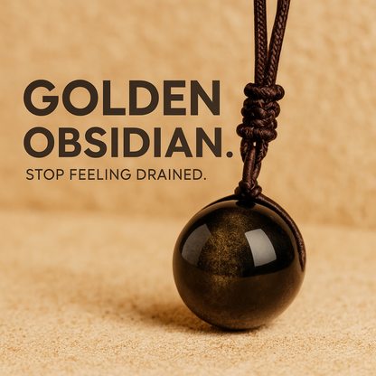AURIVA — The Golden Obsidian Pendant